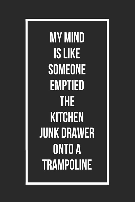 My Mind Is Like Someone Emptied the Kitchen Junk Drawer Onto a Trampoline: Funny Journals for Adults by Stephanie Paige