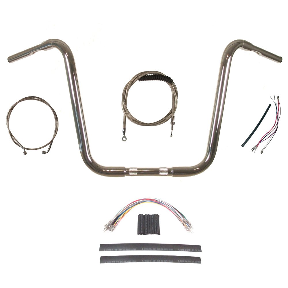 

Hill Country Customs 1 1/4" Chrome 16" Ape Hanger Handlebar KIT for 2008-2013 Harley-Davidson Road Glide & Road King w/ABS BC-HC-11416C-RGK08-ABS