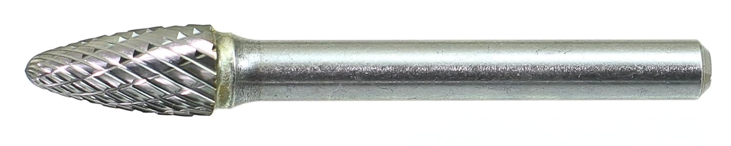 

Drillco 7000F Series Magnum Solid Carbide Bur, Single Cut, Tree Radius End, 1/4" Shank Diameter, 1/2" Head Diameter, 1" Cutting Length (Pack of 1)