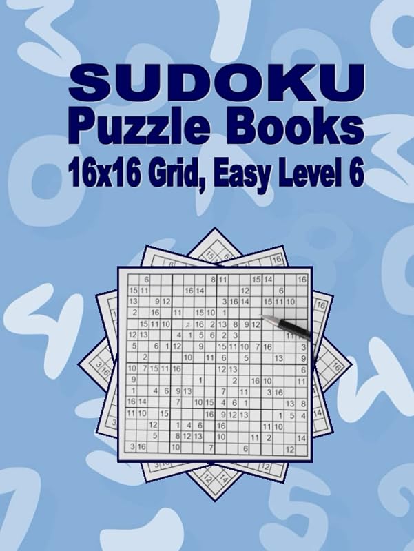 SUDOKU Puzzle Books, 16x16 Grid, Easy Level 6: The activity book with 50 different Sudoku puzzles, Great for developing problem-solving, Tons of ... White paper, Size 8.5”x11” 103 pages. by Kittiphong Peter W.