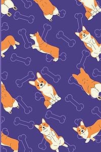 Corgi-Pad: Cute Purple Corgi Notepad Blank Lined Journal by Heart Dog Designs