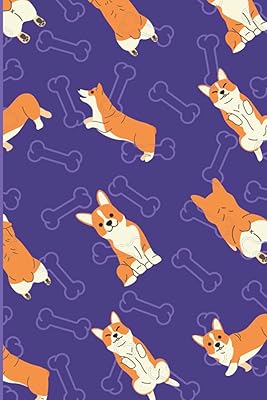 Corgi-Pad: Cute Purple Corgi Notepad Blank Lined Journal