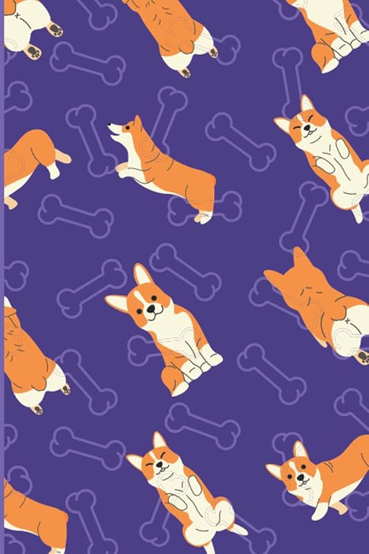 Corgi-Pad: Cute Purple Corgi Notepad Blank Lined Journal by Heart Dog Designs