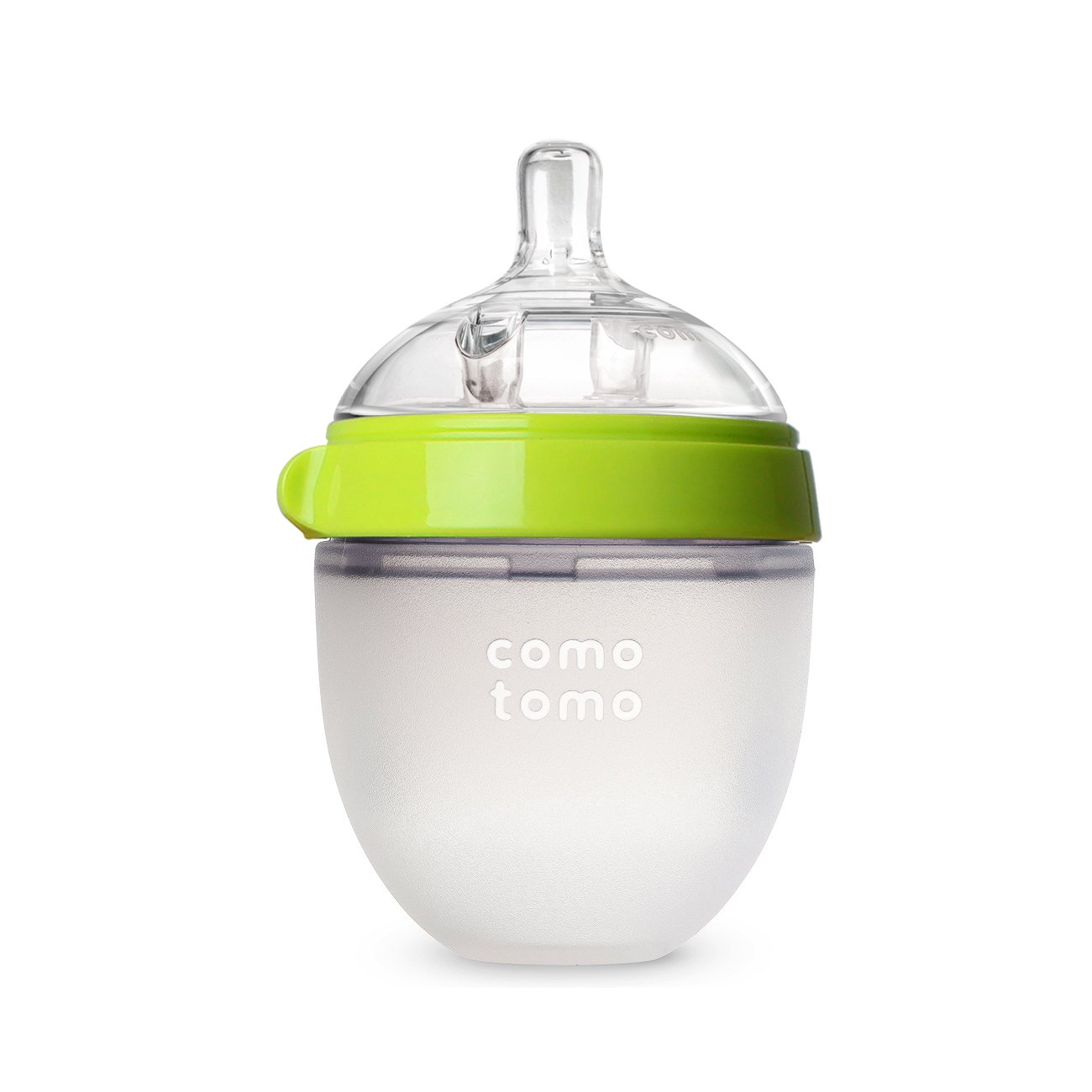 comotomo natural feel baby bottle, green, 5 ounces