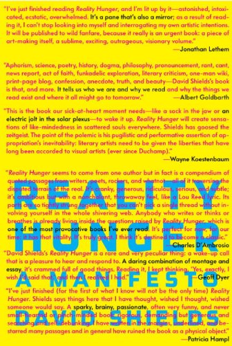 Reality Hunger (Vintage) by David Shields