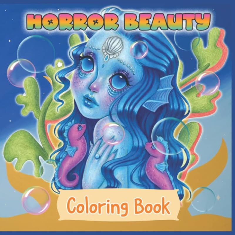 Beauty Horror Coloring Book For Adults: 60+ Gorgeous Illustrations, Haunting, Enchanting, Gorgeous Ladies of Darkness to Provide Stress Relief and Relaxation to All Colorists by Andy Hoggins