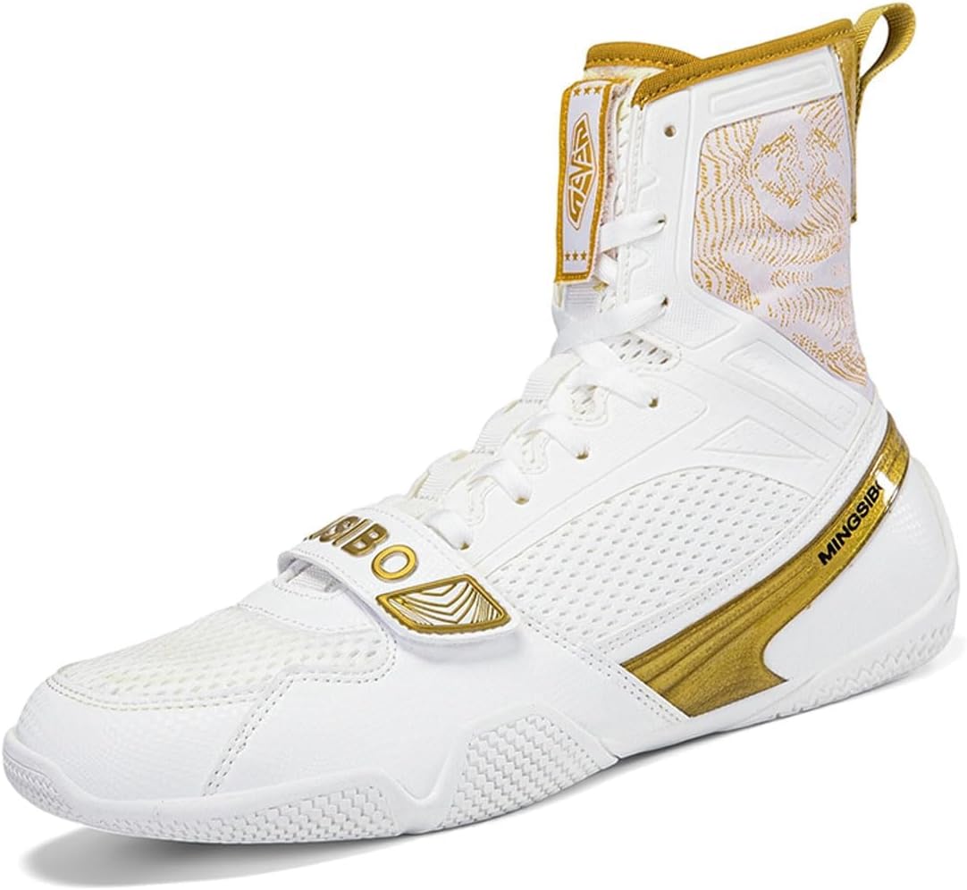 Mens Womens High Top Wrestling Boxing Shoes Lightweight Non-Slip Breathable Fitness Sneakers For Boxing Weightlifting Training_vogvips.com