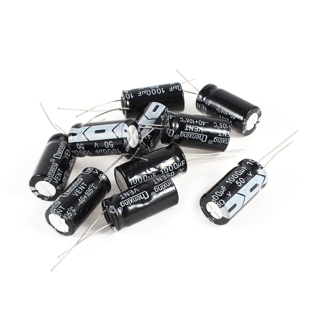 

10Pcs 1000uF 50V Radial Leads Aluminum Electrolytic Capacitors 13x25mm