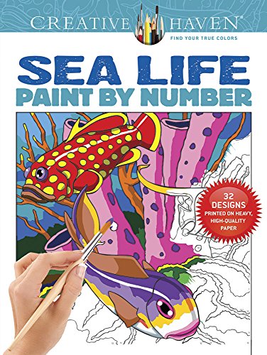 Creative Haven Sea Life Paint by Number (Adult Coloring)