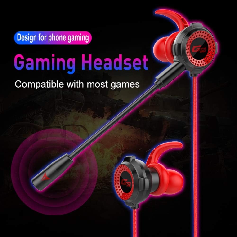 Auricolari cablati Brussel G11-A, auricolari da gioco universali in-ear con microfono, compatibili con tutti i telefoni, PC e lettori MP3 con interfaccia da 3,5 mm, colore nero._voghion.com