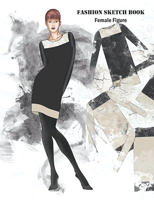 Fashion Sketch Book Female Figure: Each Page contains Templates with 5 Different Poses for Sketching.