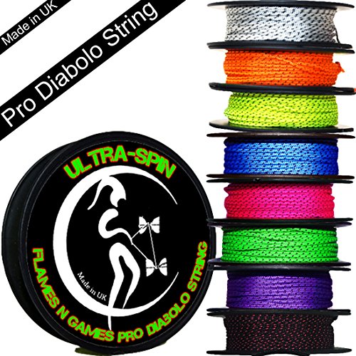 ULTRA-SPIN Pro Diabolo String 10m Reel (Choice of Colors) Performance, High Speed Diablo String for all Diabolos.