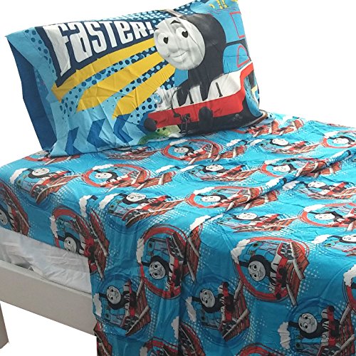 4pc Thomas the Train Full Bed Sheet Set Faster Tank Engine Bedding Accessories