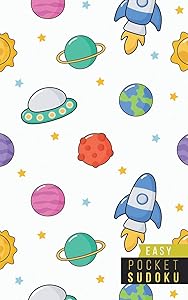 Pocket Sudoku Easy: 158 Easy Sudoku Puzzles | Pocket Sudoku Puzzle Books | Large Print Sudoku Puzzle Books For Adults | Sudoku For Seniors | Travel Size | Alien UFO Space Gift Present