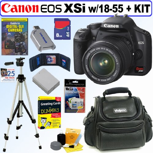 Canon Digital Rebel XSi 12MP Digital SLR Camera with EFS 1855mm f/3.5