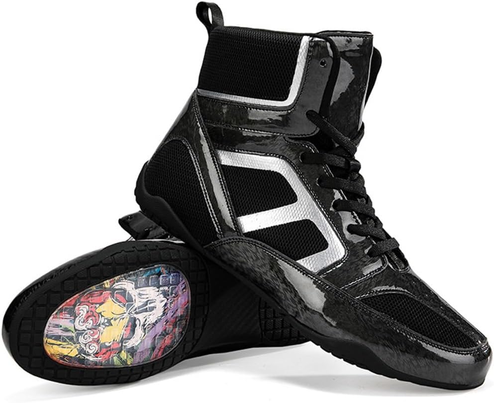 Sneakers For Women Girl, High Top Boxing Shoes Lightweight Breathable Bodybuilding Sport Trainers For Weightlifting Wrestling_vogvips.com