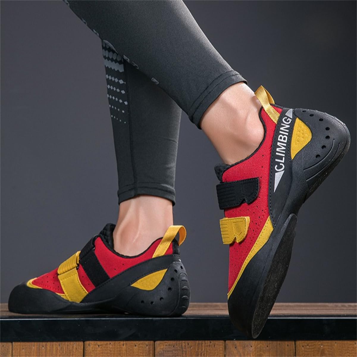 Kids Teenagers Beginner Rock Climbing Shoes For Sport & Gym, Ladies Lightweight Breathable Mesh Indoor Bouldering Shoes_vogvips.com
