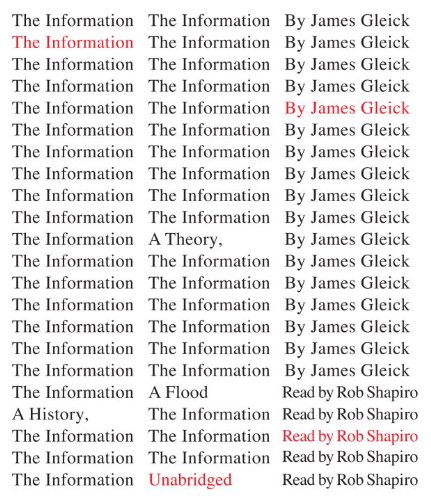 The Information: A History, a Theory, a Flood by James Gleick