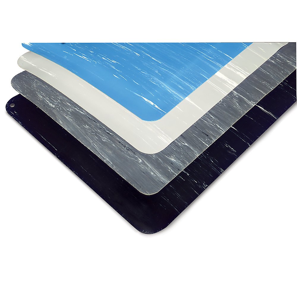 

Wearwell Tile-Top Anti-Microbial Anti-Fatigue Mat - Tile-Top - -1/2" Thick - Blue - 24"X12' - Blue - 2'W