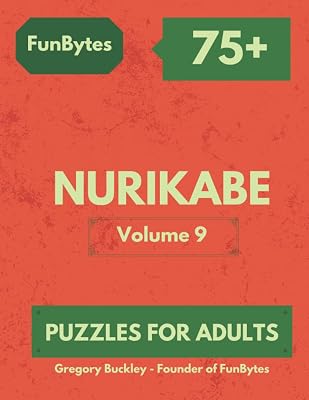 FunBytes 75+ Nurikabe Puzzles for Adults: Large Print Nurikabe Book for Adults - Volume 9