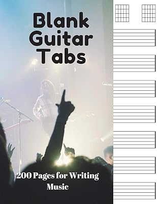 Blank Guitar Tabs: 200 Pages of Guitar Tabs with Six 6-line Staves and 7 blank Chord diagrams per page. Write Your Own Music. Music Composition, Guitar Tabs 8.5x11