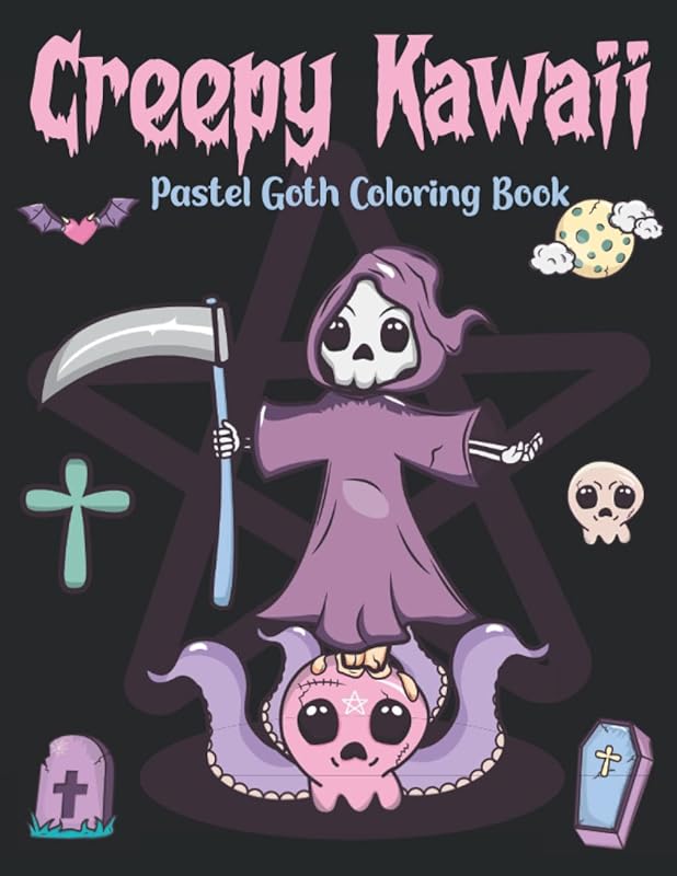 Creepy Kawaii Pastel Goth Coloring Book: Сute funny and Horror Spooky Pages for Adults and kids with Cats and Many more Kawaii Styles by Color World Publishing