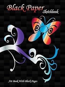 Black Paper Sketchbook: Drawing Pad XL, Perfect For Gel, Pastel, Metallic & Neon Highlighters, Art Book In Hardback - Red Version (110 Pages, Fat Paper, Big Size 8.5" x 11" ≈ A4)