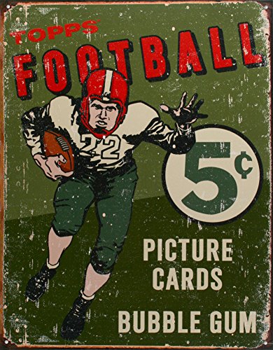 Topps 1956 Football Metal Tin Sign 12.5W x 16H , 13x16