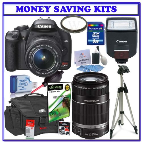 Canon EOS Rebel XSi (a.k.a. 450D) Digital SLR (Black) with 1855mm IS