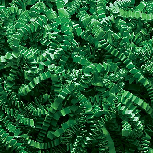 2 Pound Crinkle Cut Paper Shred - Emerald Green
