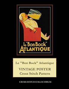 Le "Bon Bock" Atlantique: Vintage Poster Cross Stitch Pattern