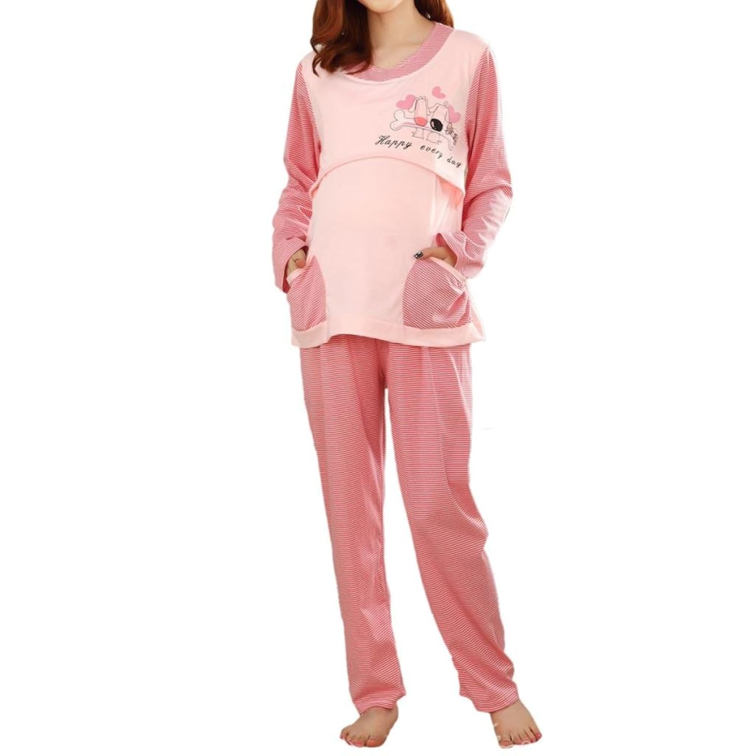 

Hee Grand Pregnant Women's Fashion Nursing Clothes Big Size Home Suit