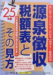 25年版 源泉徴収税額表とその見方