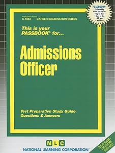 Admissions Officer(Passbooks) (Career Examination Series)