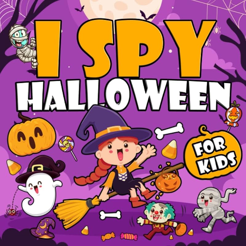 I Spy Halloween Coloring Book: Cute and fun halloween themed book for kids and toddlers 2-5 years old with interactive spooky pictures, coloring, and guessing games. by Multiservices Publishing