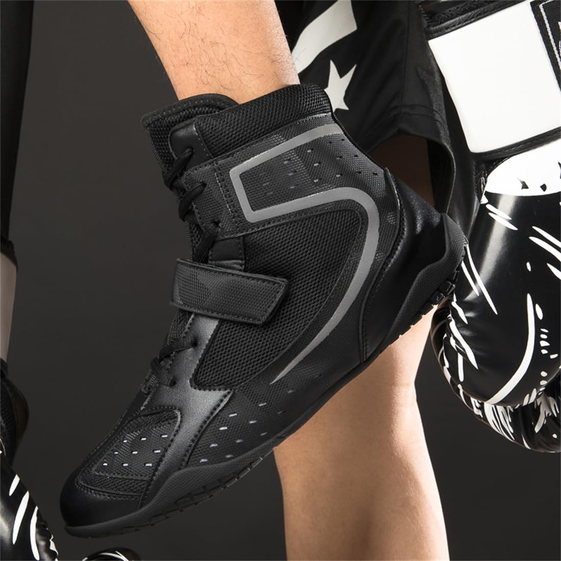 Wrestling Fighting Shoes For Adults Unisex Boxing Fitness Sports Sneakers Youth Boxing Boot Lightweight Mesh Bodybuilding Training Shoes_vogvips.com