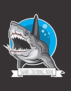Shark Coloring Book: Coloring Toy Gifts for Kids, Toddlers or Adult Relaxation | Large Print Ocean Animals Birthday Party Favors Gifts Made in USA