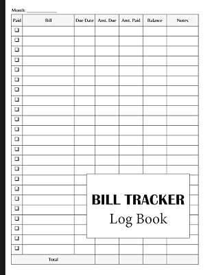 Bill Tracker Log Book: Monthly Bill Tracker