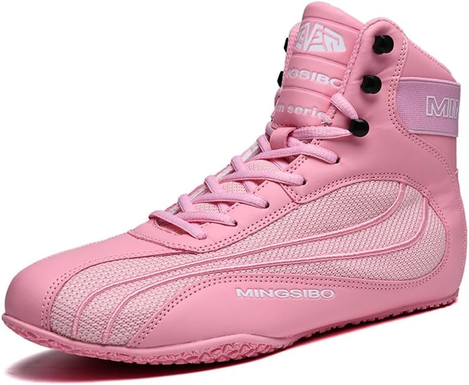 Boxing Shoes For Men Women Lightweight High Top Sneakers Breathable Athletic Sports Training Shoes With High Support_vogvips.com