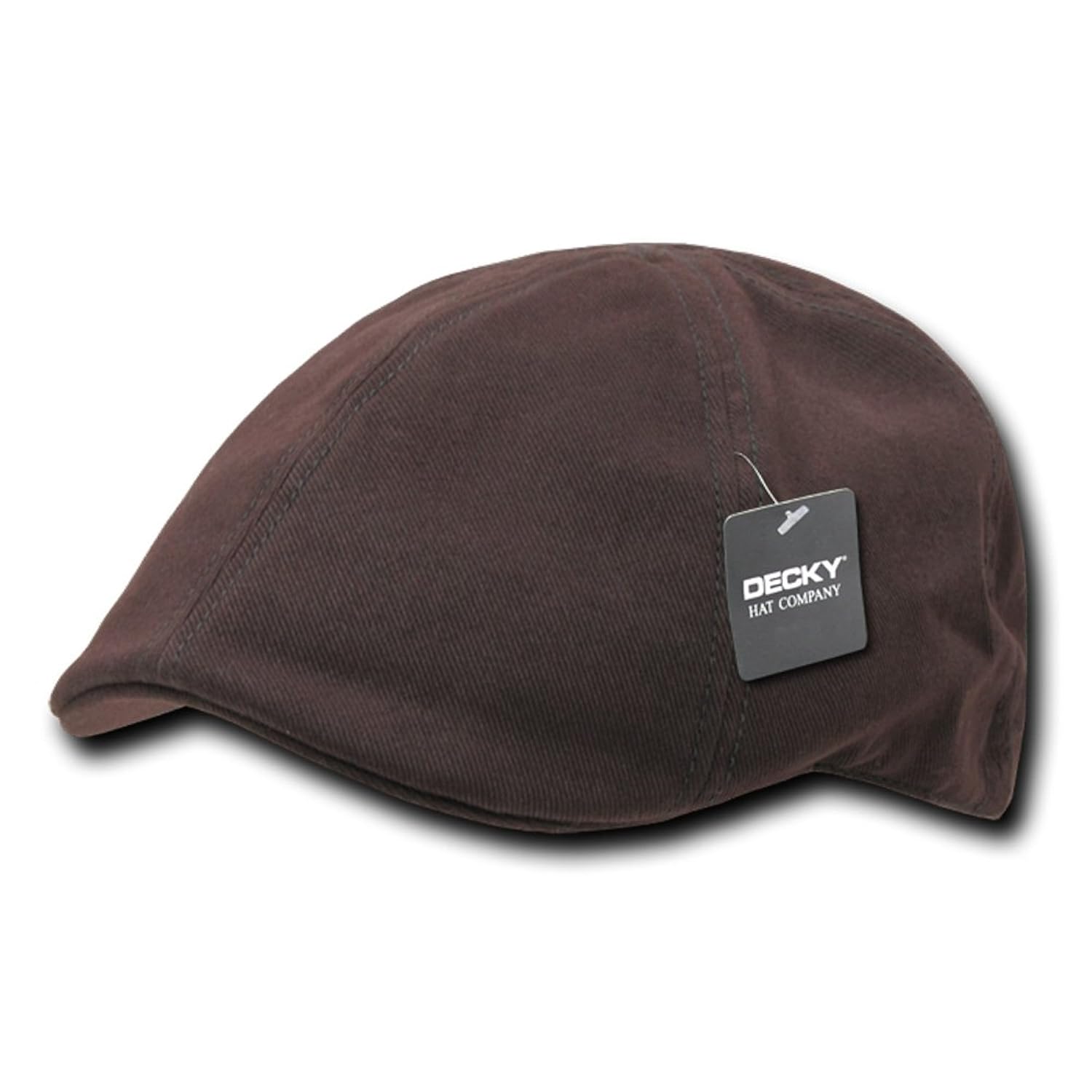 

Brushed Cotton Twill Ivy Hat Flat Cap by Decky (Brown)