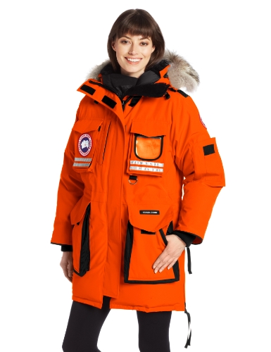 canada goose womens snow mantra parka, sunset orange, xx-small