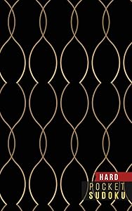 Pocket Sudoku Hard: 158 Hard Sudoku Puzzles with Solutions | Pocket Sudoku Puzzle Books | Large Print Sudoku Puzzle Books For Adults | Sudoku For Seniors | Travel Size | Gold Patterns by Sudoku Kingdom