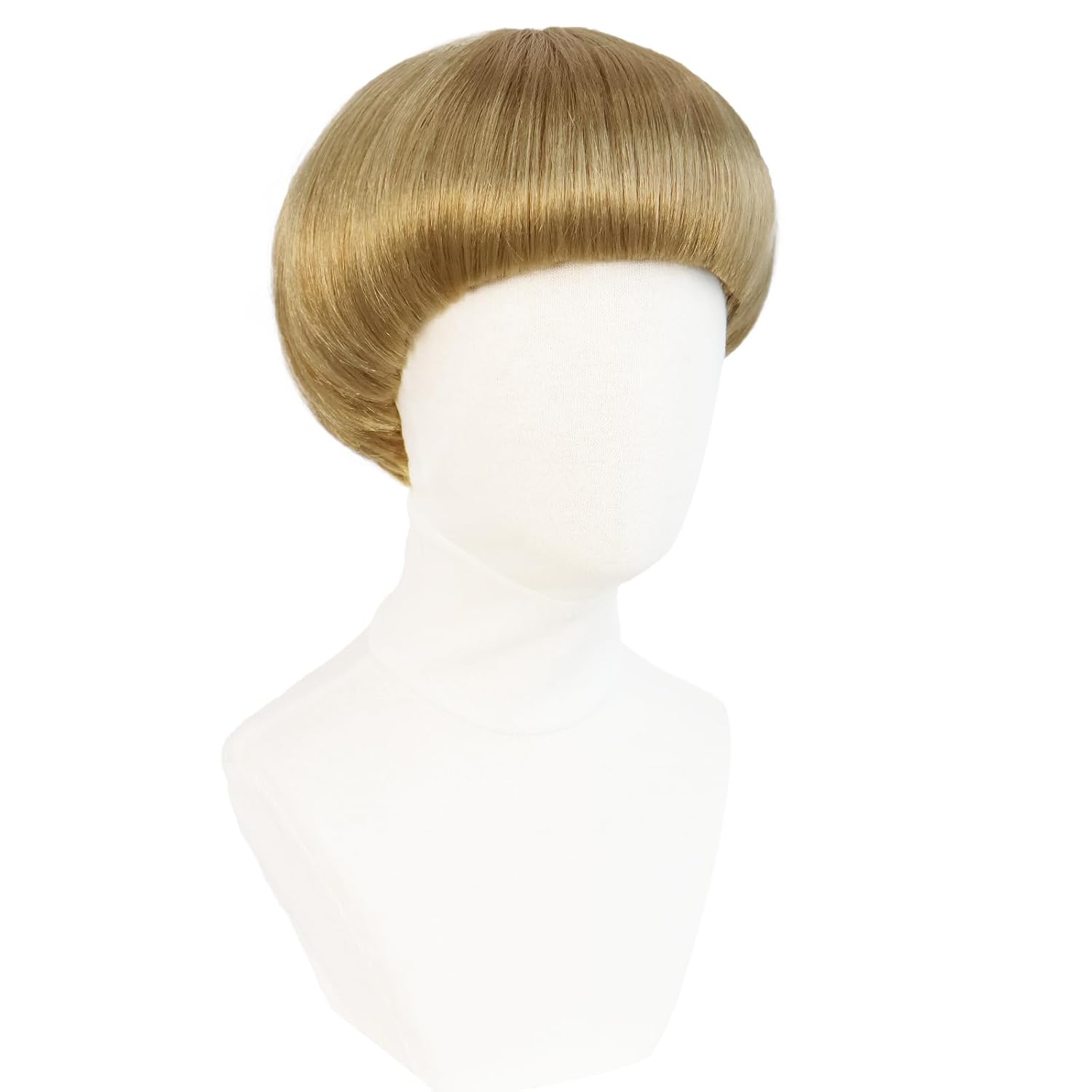 Short Blonde Bob Wig With Bangs Mushroom Wigs For Men 60s 70s Bowl Cut Wigs For Women Men Blond Bob For Cosplay Funny Wig For Party Outfit Anime_voghion.com