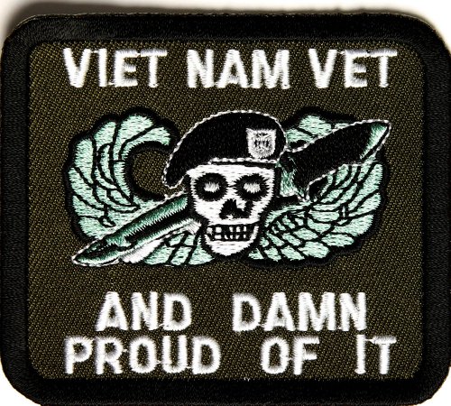 Vietnam Vet and Damn Proud of It Patch - By Ivamis Trading - 3x2.5 inch