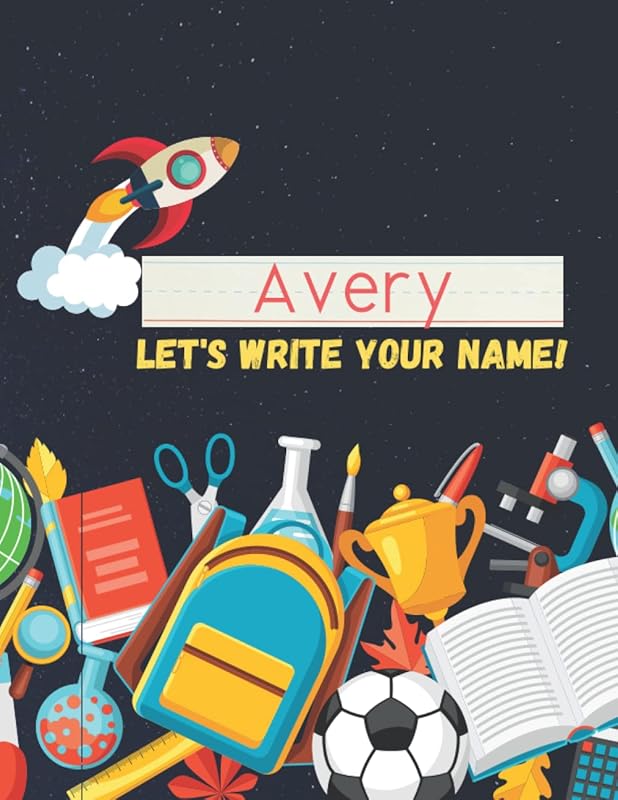 Avery Let's Write Your Name: Large 8.5x11, 50 page handwriting name tracing book. Perfect for kids learning to write and spell their name. Helps ... write and spell their name. 3-5 year olds. by ATWs Press