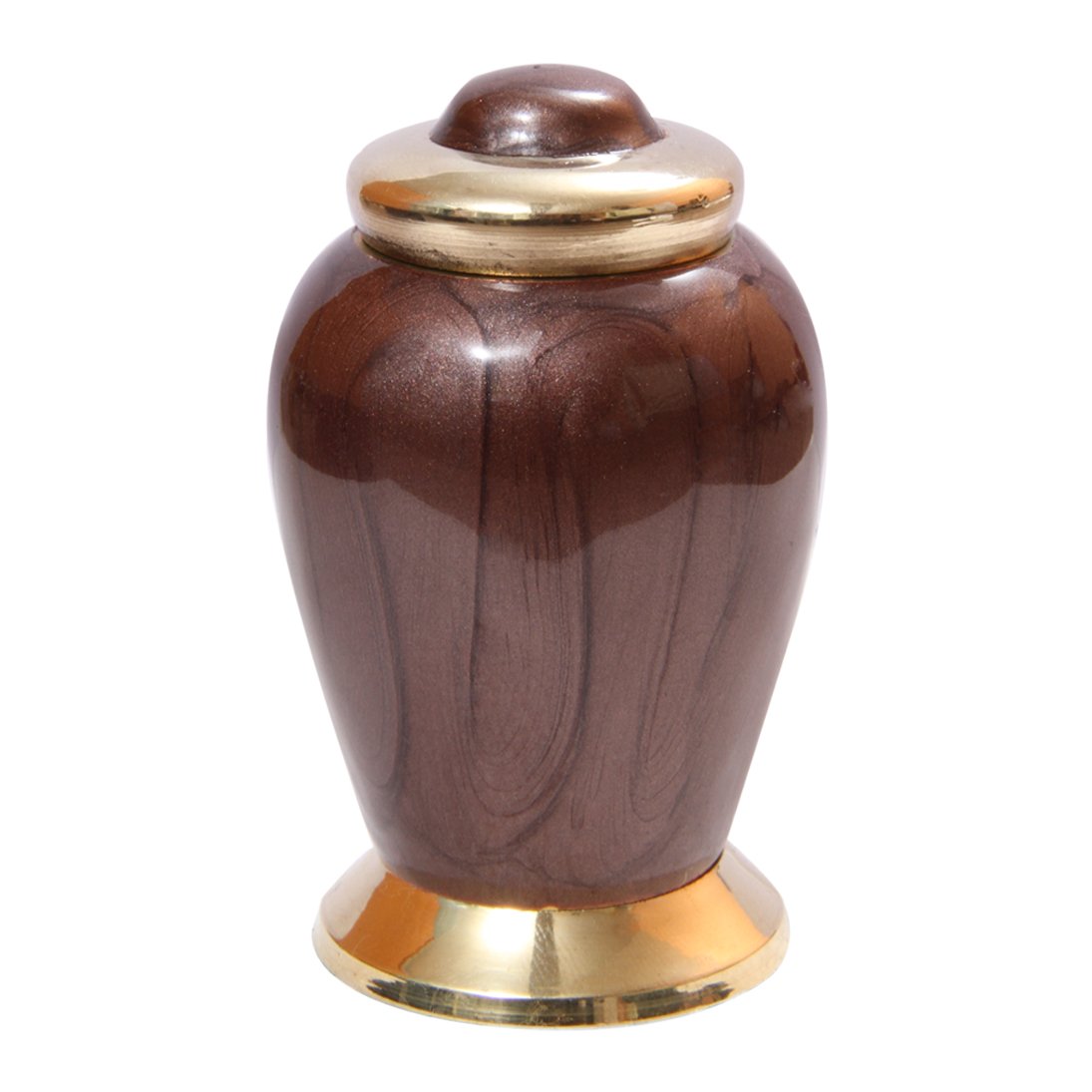 Urne Herzform Messing - Weiße Gedenkurne Für Erinnerungen 7,6cm