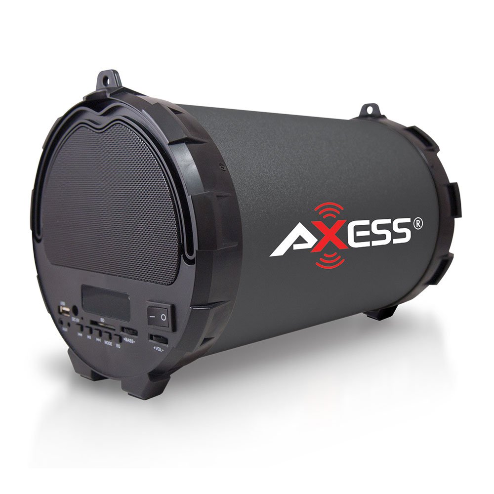 

Axess SPBT1032 Portable Bluetooth Indoor/Outdoor Hi-Fi Cylinder Loud 3" Horn and 5.25" Subwoofer Speakers with SD Card and USB Input
