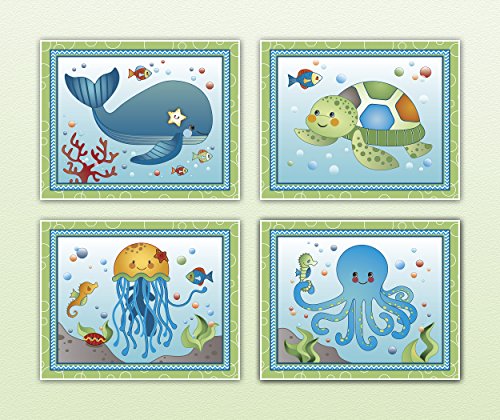 Sweet Ocean Dreams. Nursery Wall Art Print Collection (8