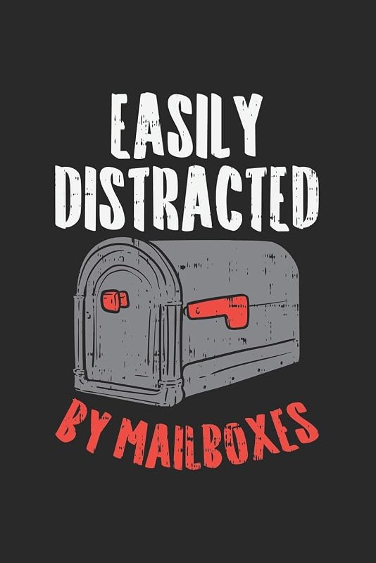 Easily Distracted By Mailboxes: 120 Pages I 6x9 I Graph Paper 4x4 by Funny Notebooks