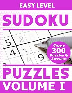 Sudoku Over 300 Easy Level Puzzles Volume I: Puzzle Book 8.5" X 11" Softcover Puzzles To Challenge The Brain Solutions Included by Sudoku Designer Big Book of Puzzles